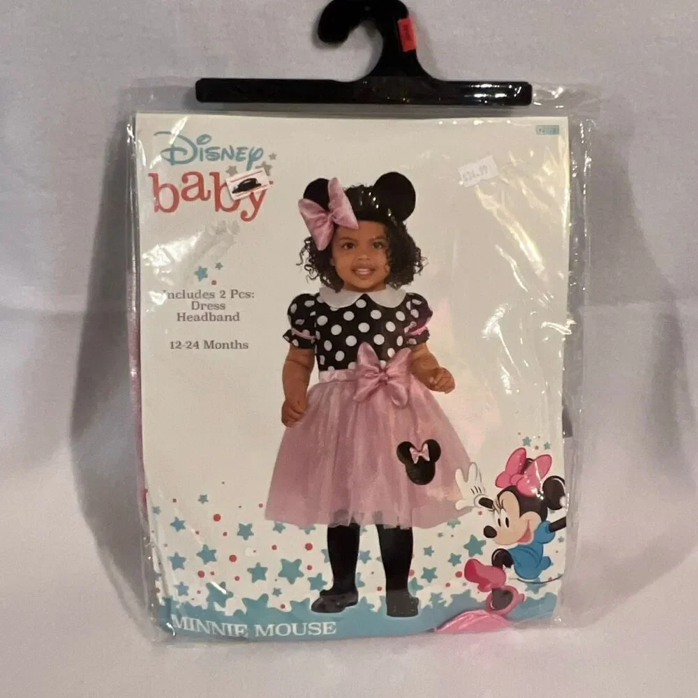 Disney Infant Baby Multicolor Minnie Mouse Costume Size 12-24 Months NWT